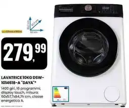 Eurospin LAVATRICE 10KG DSW- 1014618-A "DAYA” offerta