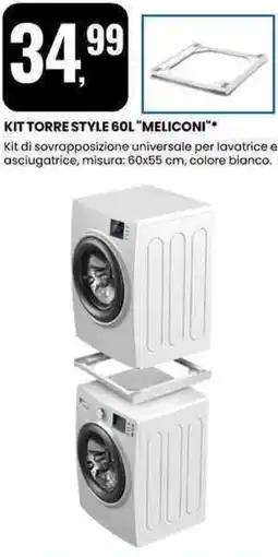 Eurospin Kit torre style 60l “MELICONI" offerta