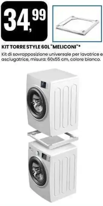 Eurospin Kit torre style 60l “MELICONI" offerta