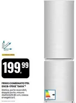 Eurospin FRIGO COMBINATO 170L DSCB-170XE "DAYA" offerta
