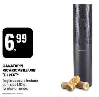 Eurospin Ricaricabile usb "BEPER" offerta
