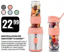 Eurospin Mini frullatore per smoothies "H.KOENIG" offerta