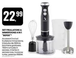 Eurospin Set frullatore a immersione 4 in 1 "BEPER" offerta
