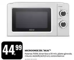 Eurospin Microonde 20l "AKAI" offerta