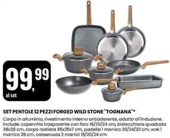 Set pentole 12 pezzi forged wild stone "TOGNANA"