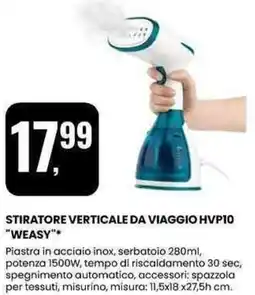 Eurospin STIRATORE VERTICALE DA VIAGGIO HVP10 "WEASY"* offerta