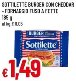 A&O Sottilette burger con cheddar - formaggio fuso a fette offerta