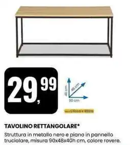 Eurospin Tavolino rettangolare offerta