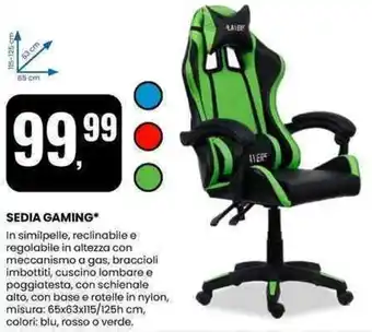 Eurospin Sedia gaming offerta