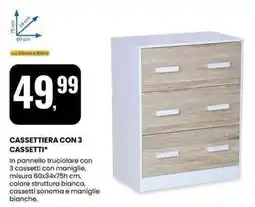 Eurospin Cassettiera con 3 cassetti offerta
