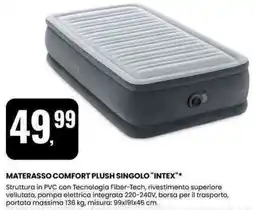 Eurospin Materasso comfort plush singolo "INTEX" offerta