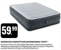 Eurospin Materasso comfort plush matrimoniale "INTEX" offerta
