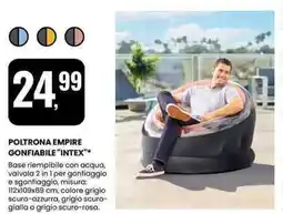 Eurospin Poltrona empire gonfiabile "INTEX" offerta