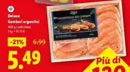 Lidl Deluxe Gamberi argentini offerta