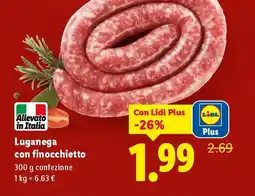 Lidl Luganega con finocchietto offerta