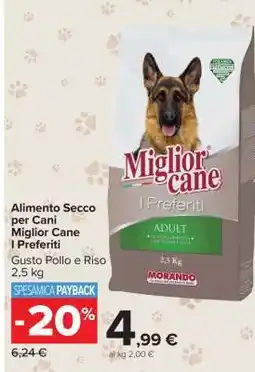 Carrefour Alimento Secco per Cani Miglior Cane I Preferiti offerta