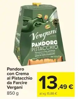 Carrefour Pandoro con Crema al Pistacchio da Farcire Vergani offerta