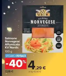 Carrefour Salmone Norvegese Affumicato KV Nordic offerta