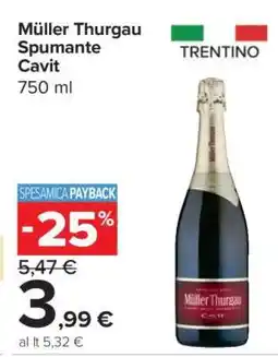 Carrefour Müller Thurgau Spumante Cavit offerta