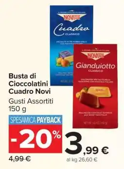 Carrefour Busta di Cioccolatini Cuadro Novi offerta