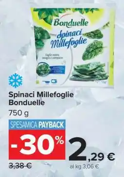 Carrefour Spinaci Millefoglie Bonduelle offerta