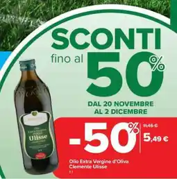 Carrefour Olio Extra Vergine d’Oliva Clemente Ulisse offerta