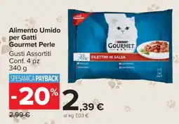 Carrefour Alimento umido per gatti Gourmet Perle offerta