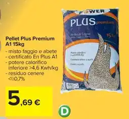 Carrefour Pellet Plus Premium A1 15kg offerta