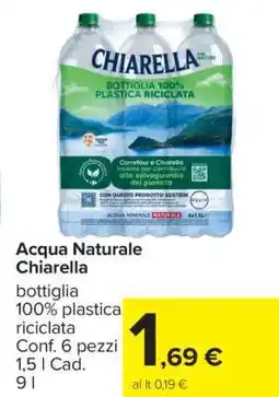 Carrefour Acqua Naturale Chiarella offerta