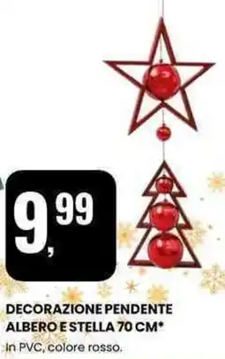 Eurospin Decorazione pendente albero e stella offerta
