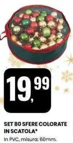 Eurospin Set 80 sfere colorate in scatola offerta