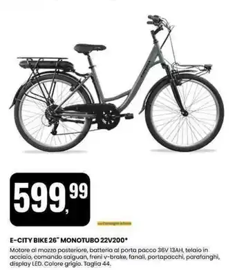 Eurospin E-CITY BIKE 26" MONOTUBO 22V200 offerta