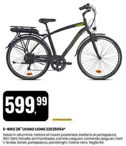 Eurospin E-BIKE 28" UOMO LIONE 22E25054 offerta