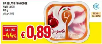 A&O G7 gelato monodose offerta