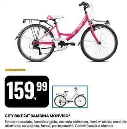 Eurospin CITY BIKE 24" BAMBINA MONVISO offerta