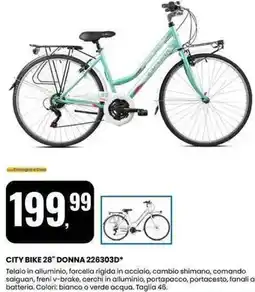 Eurospin CITY BIKE 28" DONNA 226303D offerta