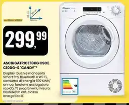 Eurospin ASCIUGATRICE 10KG CSOE CIODG-S "CANDY” offerta