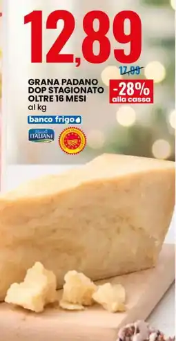 Eurospin Grana padano dop stagionato oltre 16 mesi offerta