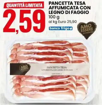 Amo essere pancetta tesa affumicata con legno di faggio
