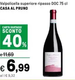 Iper La Grande Valpolicella superiore ripasso DOC CASA AL PRUNO offerta