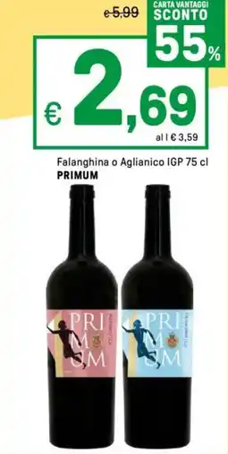 Iper La Grande Falanghina o Aglianico IGP PRIMUM offerta