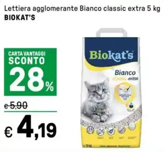 Iper La Grande Lettiera agglomerante Bianco classic extra BIOKAT'S offerta