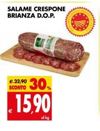 Tigros Salame Crespone Brianza D.O.P offerta