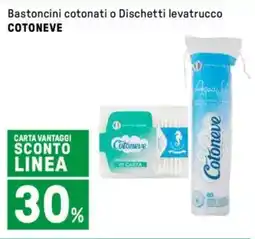 Iper La Grande Bastoncini cotonati o Dischetti levatrucco COTONEVE offerta
