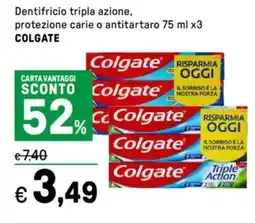 Iper La Grande Dentifricio tripla azione, protezione carie o antitartaro COLGATE offerta