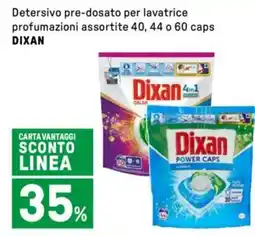 Iper La Grande Detersivo pre-dosato per lavatrice 40, 44 o 60 caps DIXAN offerta