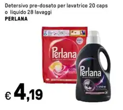 Iper La Grande Detersivo pre-dosato per lavatrice 20 caps o liquido 28 lavaggi PERLANA offerta