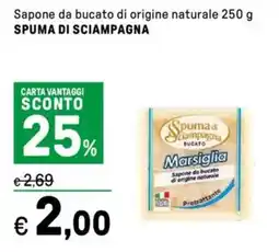 Iper La Grande Sapone da bucato di origine naturale SPUMA DI SCIAMPAGNA offerta