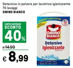 Iper La Grande Detersivo in polvere per lavatrice igienizzante OMINO BIANCO offerta