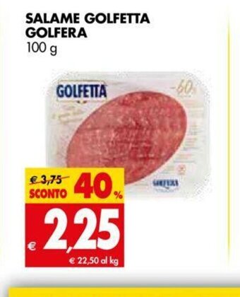 Tigros Salame Golfetta Golfera 100g offerta